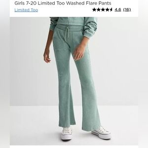 Limited Too Green Lounge Flare Pants. Girls Y2K. NWT